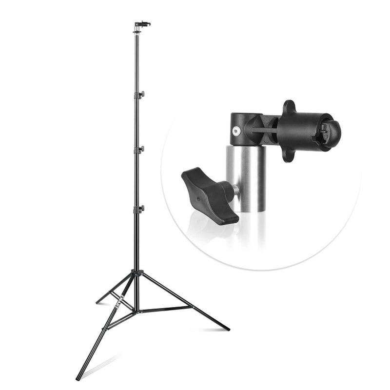 EMART 8.5FT Photography Green Screen Background Reflector Disc Holder Clip with Light Stand for Diffuser, Pop Up Backdrop, Photo, Video Studio, Meeting,Live Streaming, Youtuber - Image 1